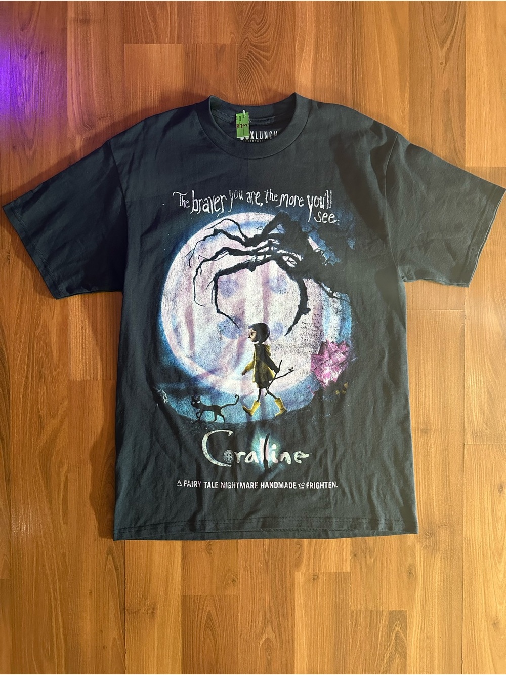 Coraline Movie Poster Graphic Short Sleeve Tee - Navy